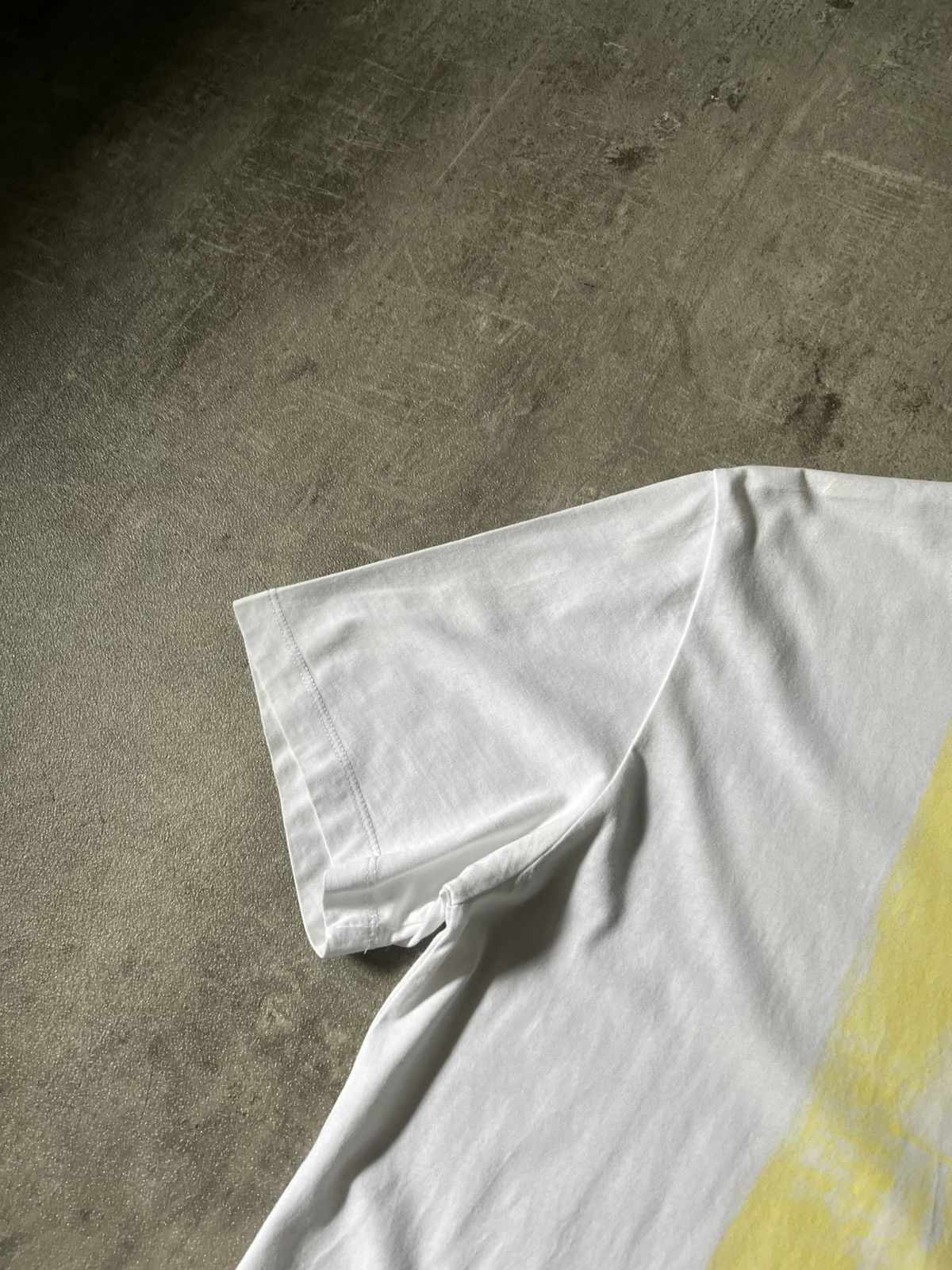 Maison Margiela Maison Margiela A/W 20 white T-shirt yellow stripe Size US M / EU 48-50 / 2 - 4 Thumbnail