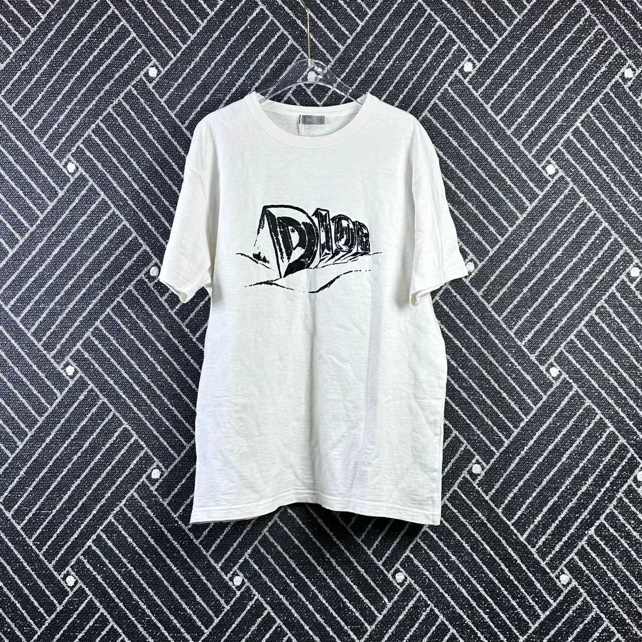 Dior DIOR Logo Print Crewneck Short-Sleeve T-Shirt Size US L / EU 52-54 / 3 - 1 Thumbnail
