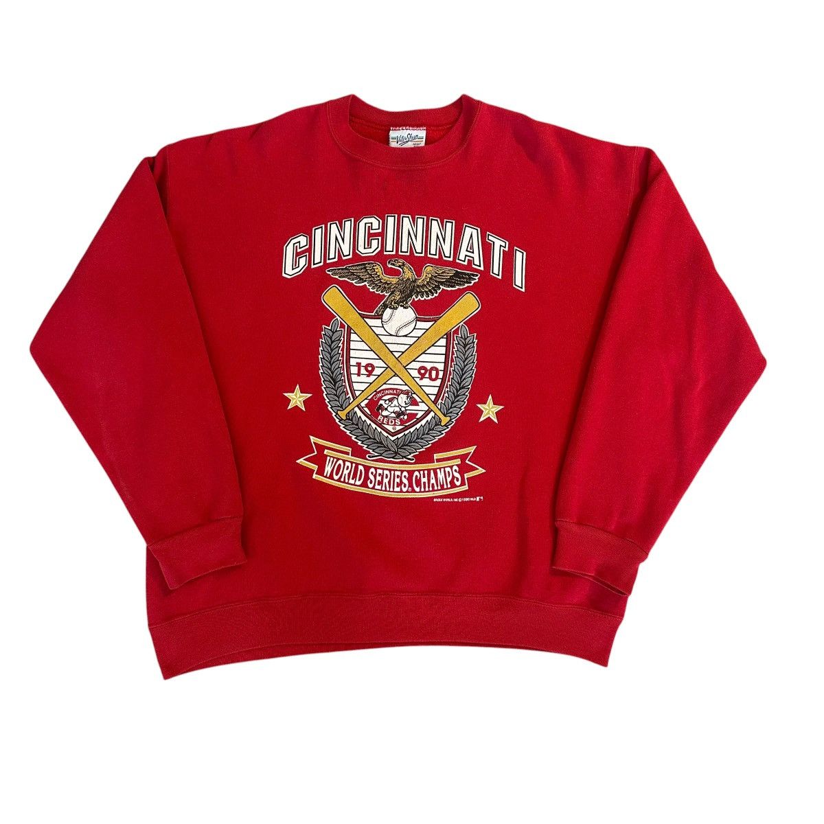 Velva Sheen Vintage 1990 Cincinnati Reds World Series champs Crewneck Size US XL / EU 56 / 4 - 1 Thumbnail