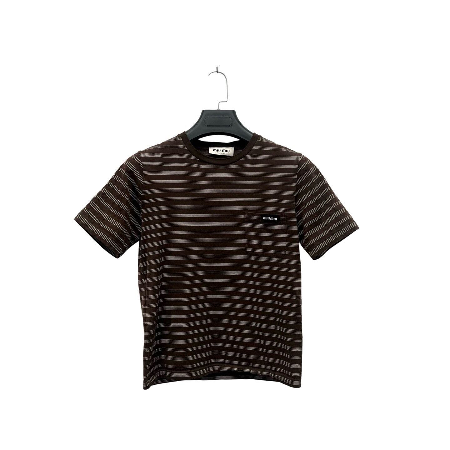 Miu Miu Miu Miu 25SS Striped Round Neck Tee Size M / US 6-8 / IT 42-44 - 1 Thumbnail