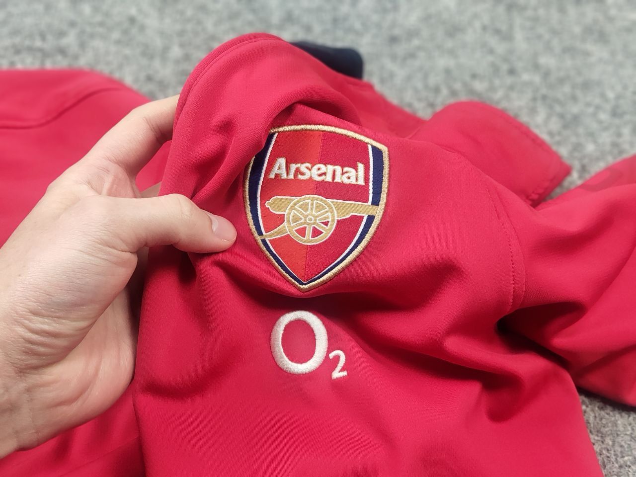 Vintage 05-06 Nike o2 Arsenal Football Zip Sweatshirt Soccer