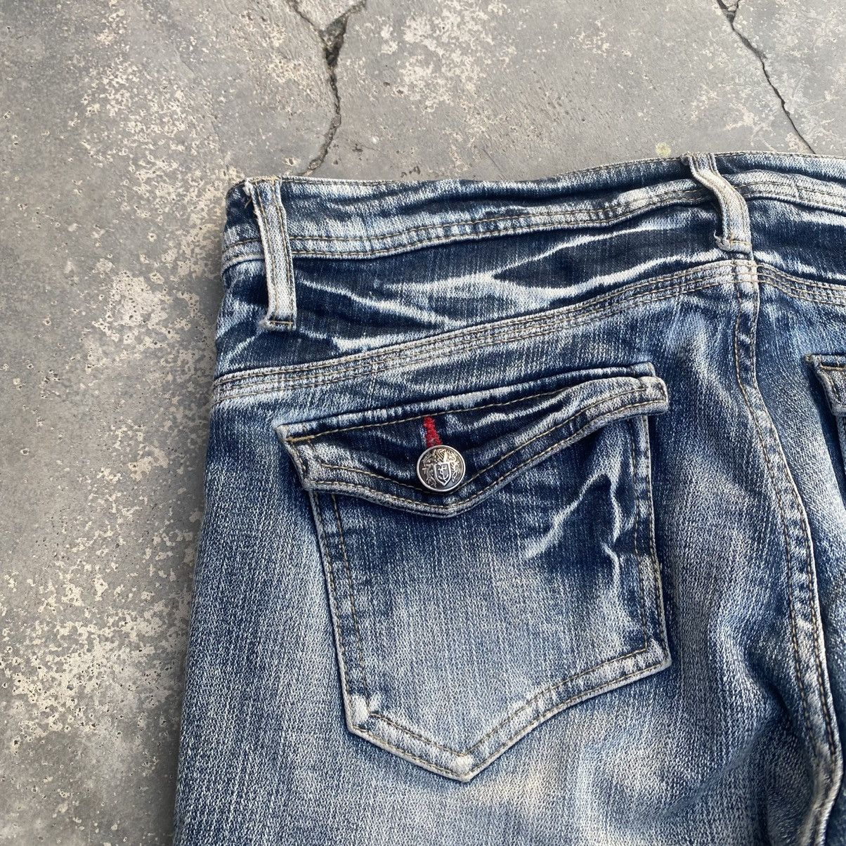 14th Addiction × If Six Was Nine × Japanese Brand DAILY TOPICS THUNDER FLARE Stretchable Jeans Size US 30 / EU 46 - 7 Thumbnail