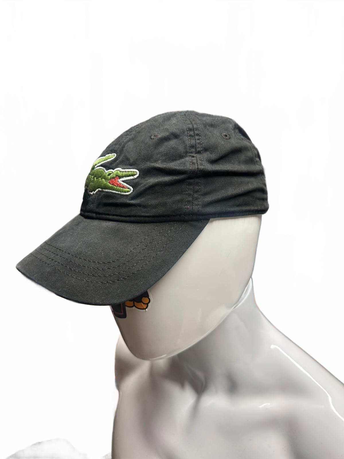 Lacoste Lacoste Black Cotton Cap with Green Crocodile Logo Size ONE SIZE - 2 Thumbnail