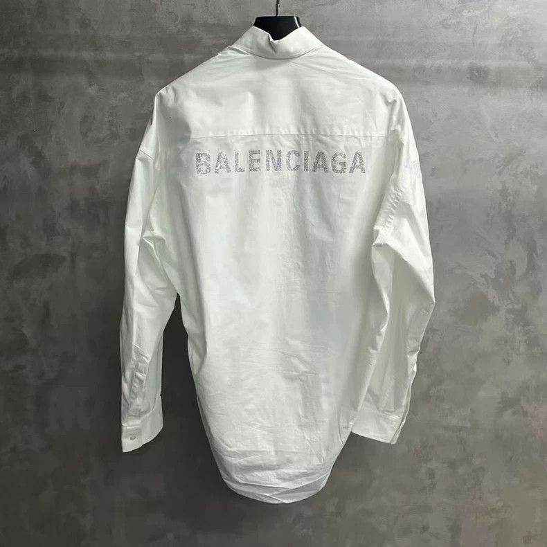 Balenciaga Balenciaga size 34 24 White Solid Logo Lapel Single Breast Size S / US 4 / IT 40 - 2 Thumbnail
