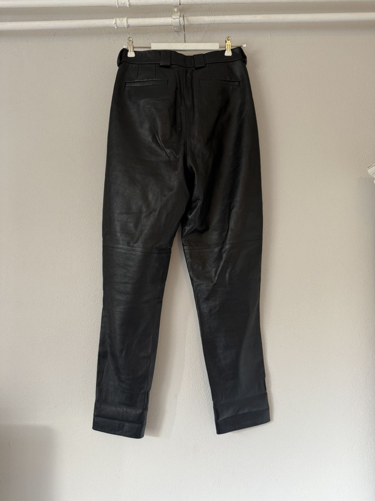 Givenchy Givenchy Lambskin Pleated Trousers in Black Size US 30 / EU 46 - 10 Thumbnail