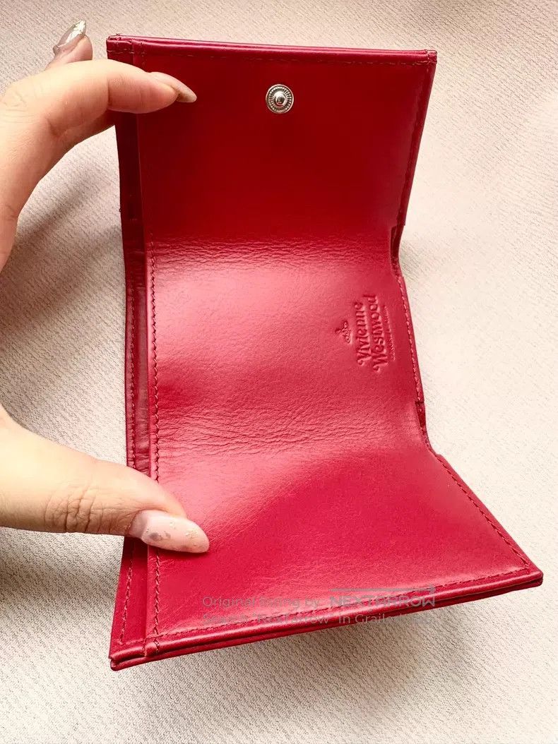 Vivienne Westwood Vivienne Westwood Red Saturn embossed tri-fold wallet Size ONE SIZE - 3 Thumbnail