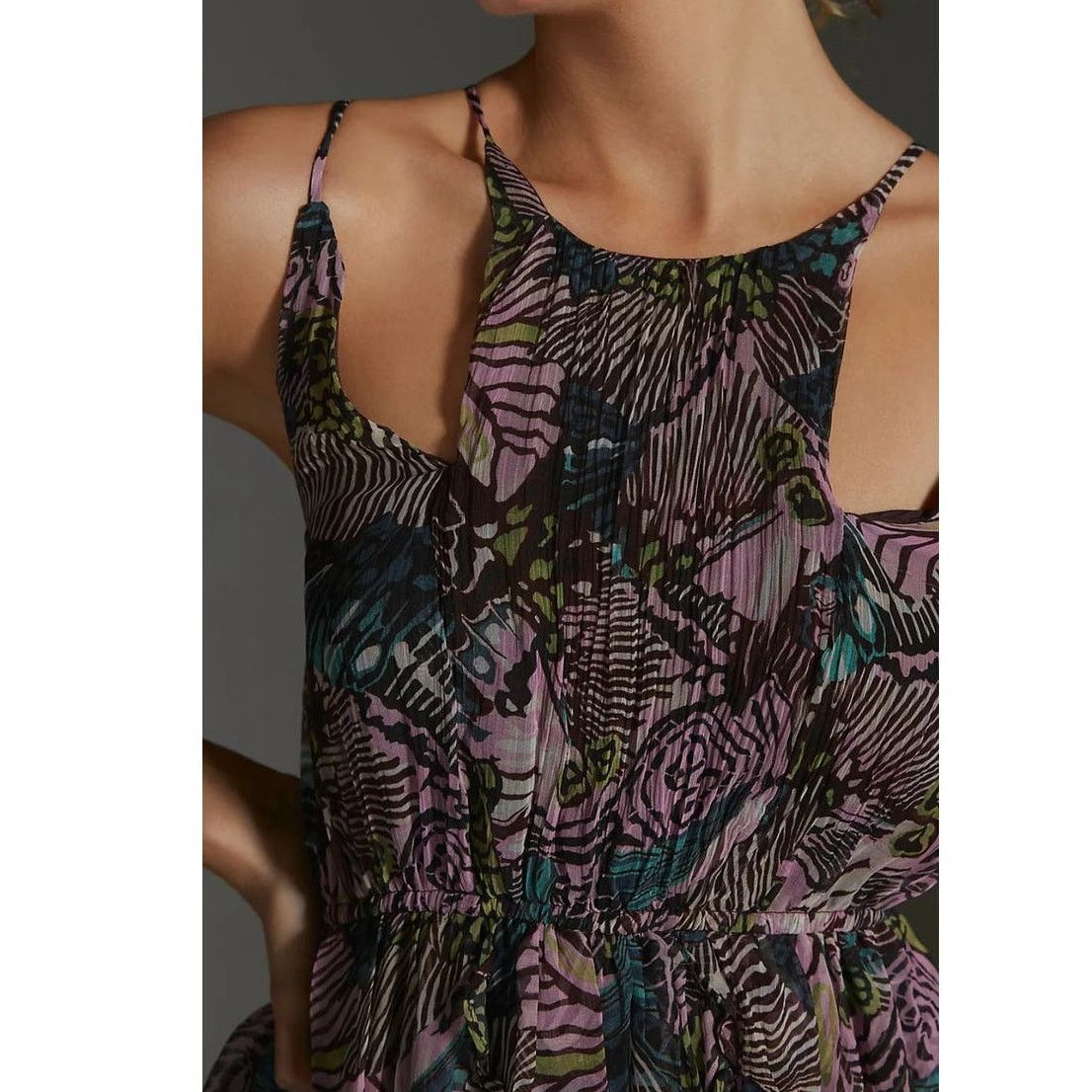 Free People New By Anthropologie Cutout Mini Dress $170 X-SMALL Purple Size XS / US 0-2 / IT 36-38 - 2 Thumbnail