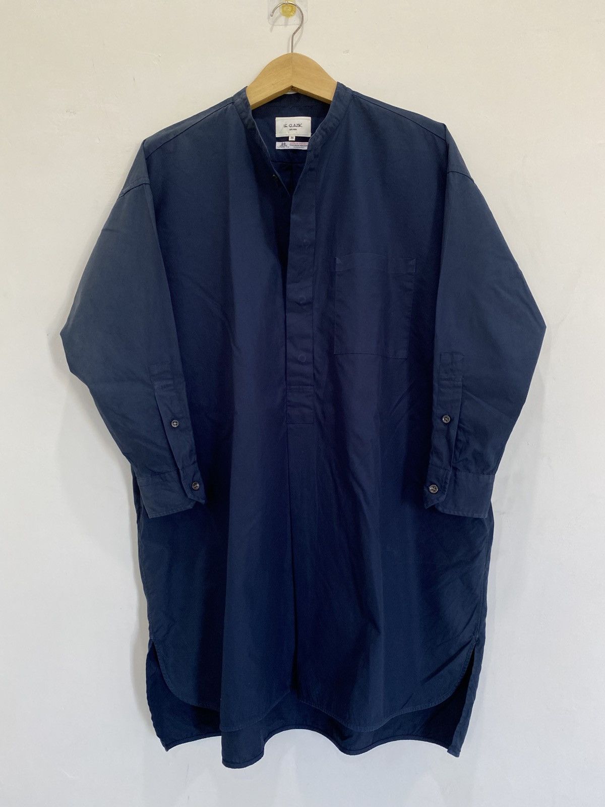 Japanese Brand dark blue longgsleeve tunic shirt thomas mason Size US L / EU 52-54 / 3 - 7 Thumbnail