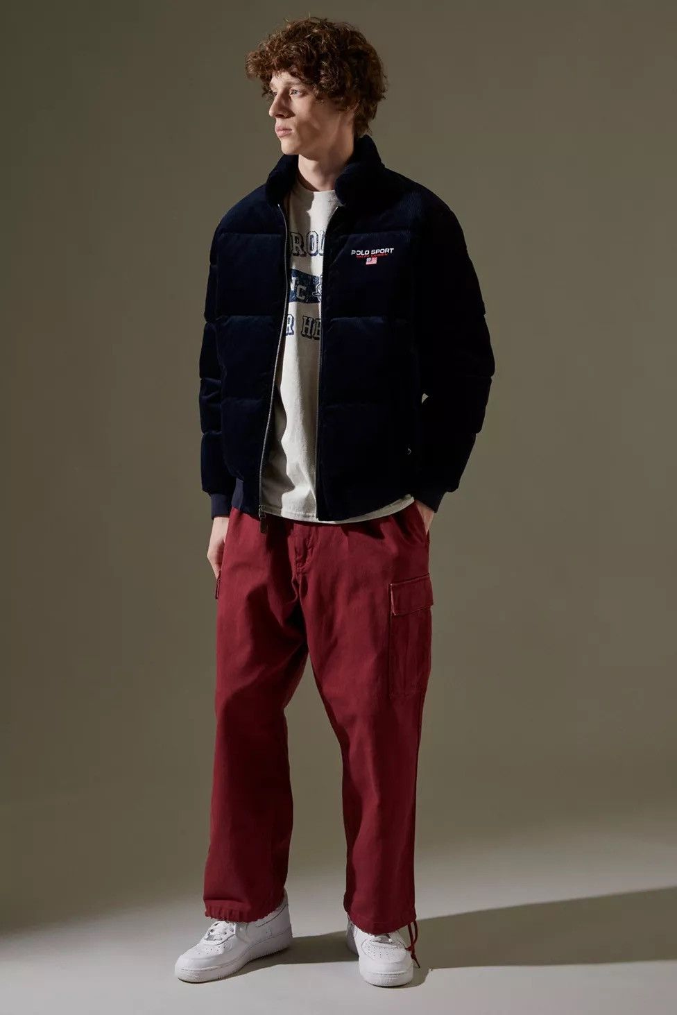 Polo Ralph Lauren Polo RL Navy corduroy down jacket Size US S / EU 44-46 / 1 - 5 Thumbnail
