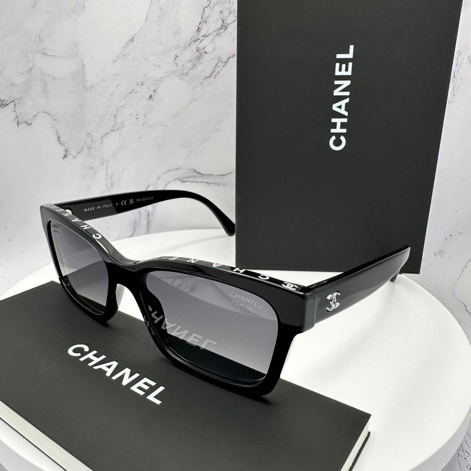 Chanel Chanel Sunglasses Black Polarized CHANEL Letter Top Frame | Grailed