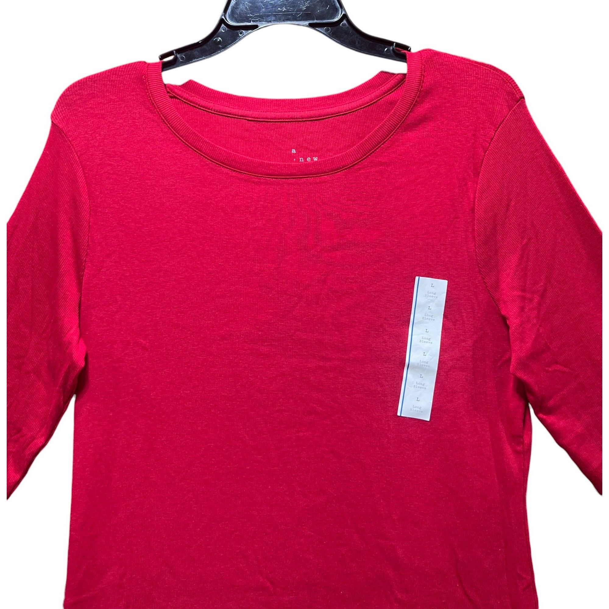 Other A New Day - Women's Long Sleeve Blouse - Red - Large Size L / US 10 / IT 46 - 11 Thumbnail
