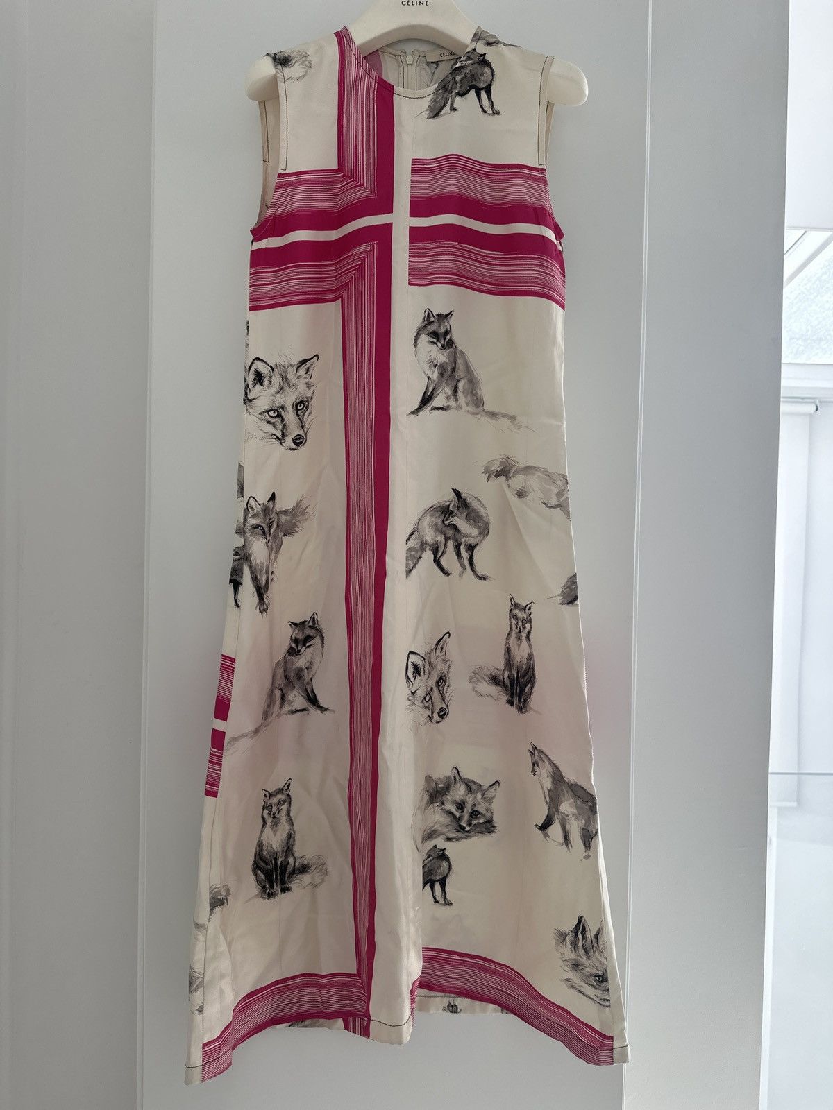 Celine Celine Phoebe Philo 2015 Fox Print Dress Size S / US 4 / IT 40 - 1 Thumbnail