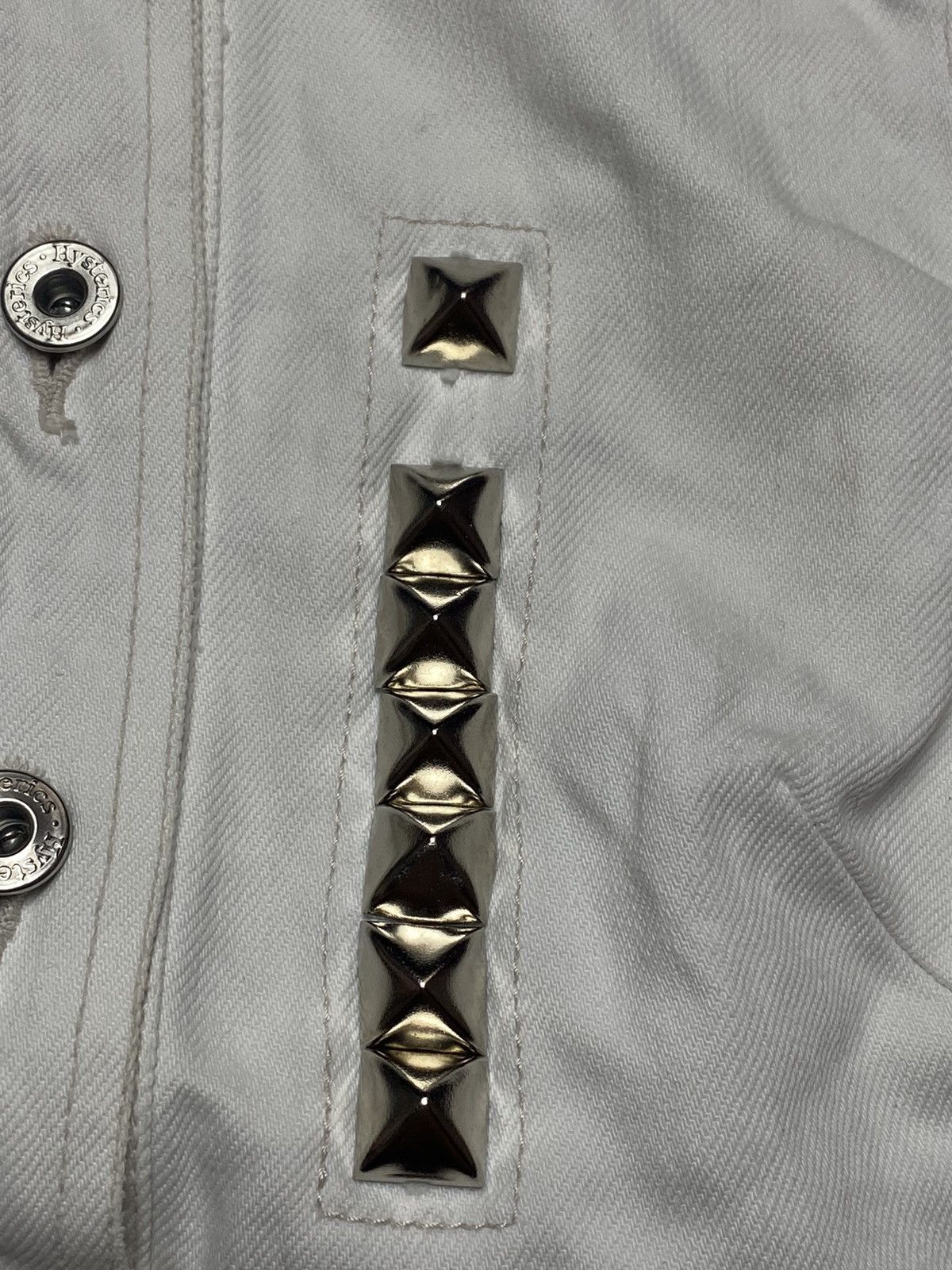 Hysteric Glamour 1990s Hysteric - White Spike Denim Vest Size M / US 6-8 / IT 42-44 - 9 Thumbnail