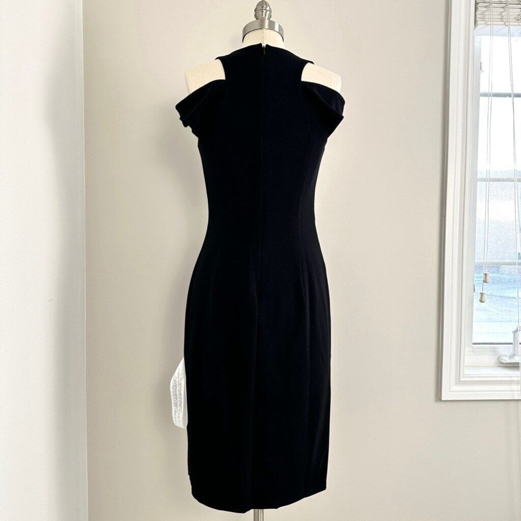 Tadashi Shoji Tadashi Shoji Navin Shoulder Cut-Out Black Dress Medium Size M / US 6-8 / IT 42-44 - 5 Thumbnail