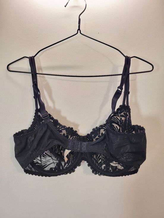 Other Marie Jo Vintage Lace Underwire Embroidered Bra Black - 38E Size ONE SIZE - 3 Thumbnail