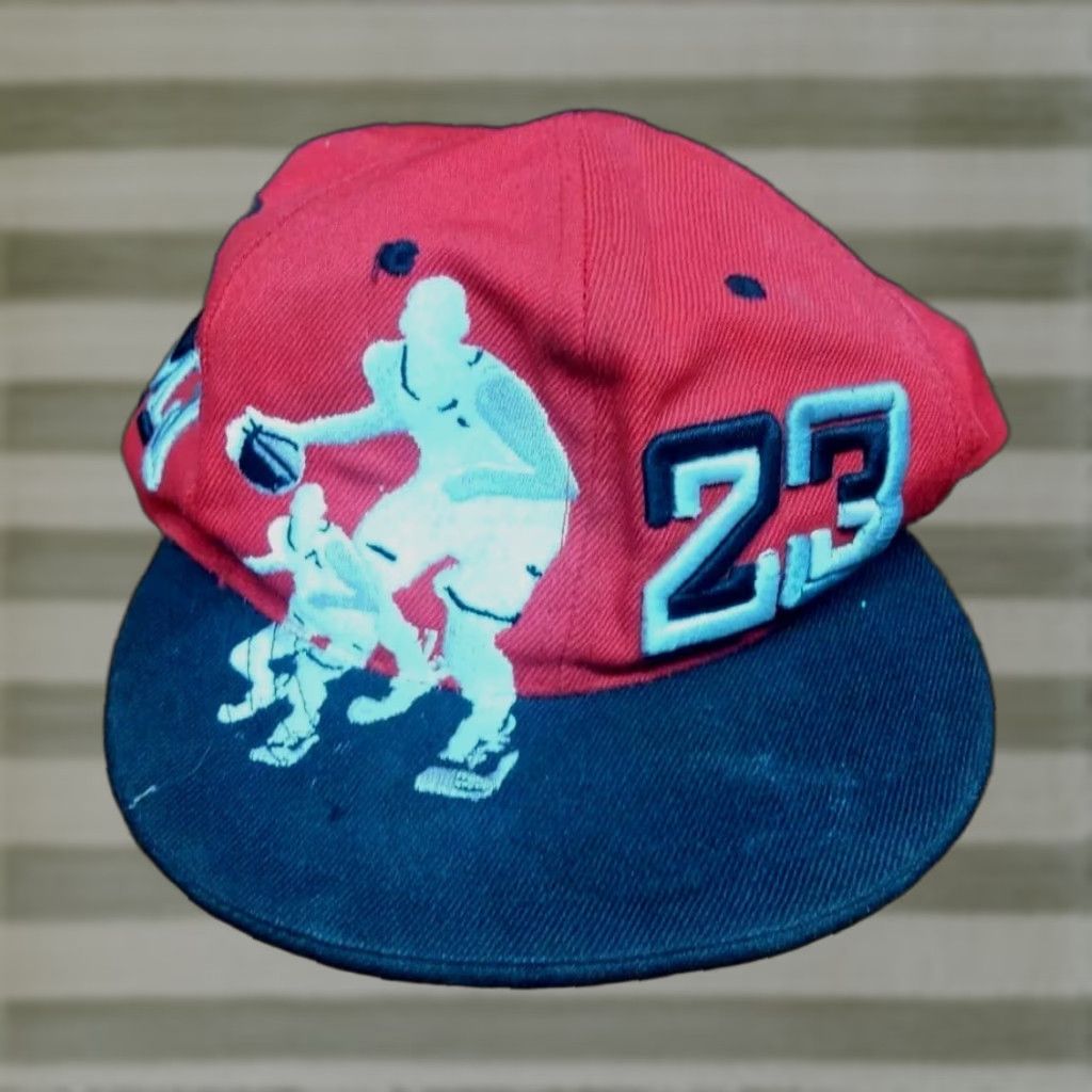 Jordan Brand Nike Chicago Bulls MJ Dribbler 23 Black Red Snapback Hat Adult One Size Red Cap, Jordan Mens Baseball Hat Size ONE SIZE - 1 Thumbnail