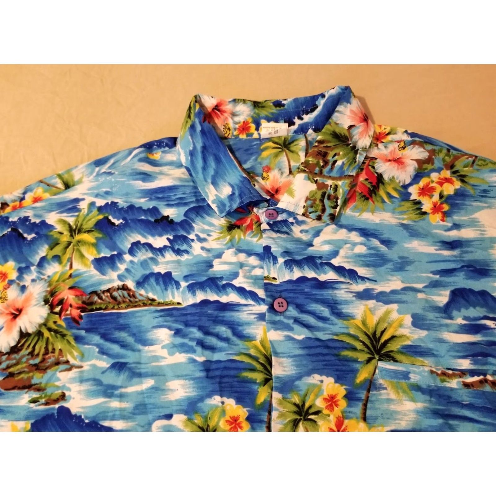 Vintage VINTAGE? No. (Cannot assume) – Royal Creations Mens Hawaiian Shirt XL Blue Button Shirt? Size US XL / EU 56 / 4 - 2 Thumbnail