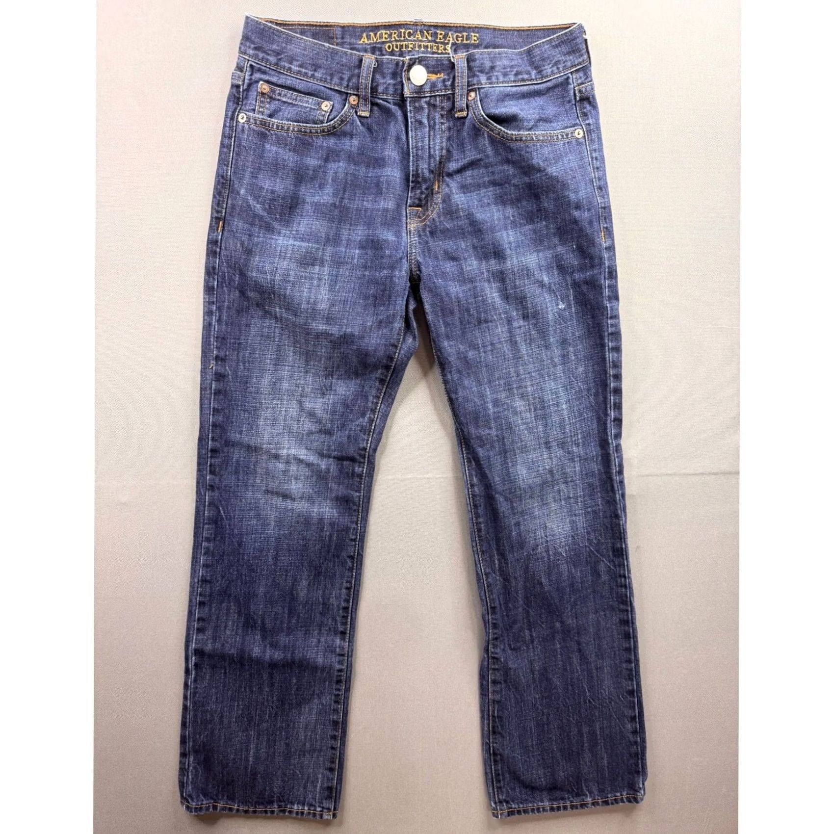 American Eagle Outfitters American Eagle Outfitters Original Boot Jeans Mens Blue Dark Wash Denim 28x30 Size US 28 / EU 44 - 4 Thumbnail