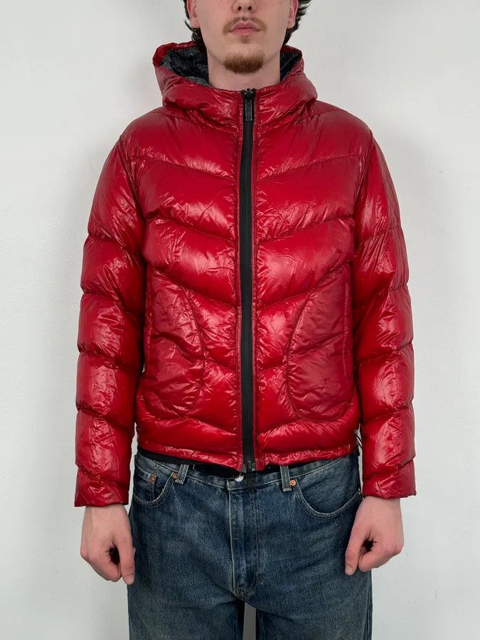 Armani Collezioni Armani Collezioni Grey Red Nylon Reversible Quilted Puffer Jacket Size US M / EU 48-50 / 2 - 3 Thumbnail
