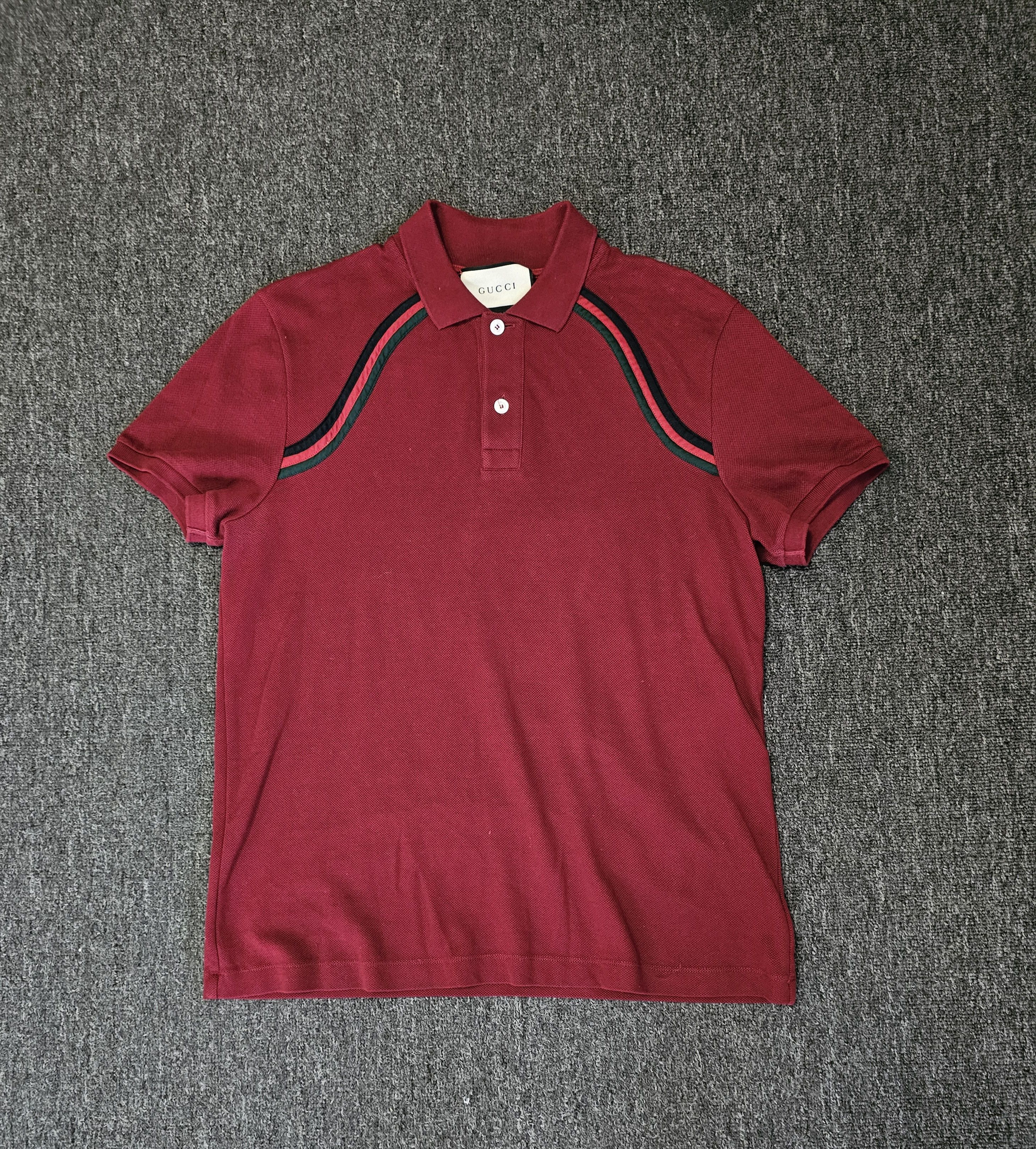 Gucci Men's Red Polo Shirt Size M