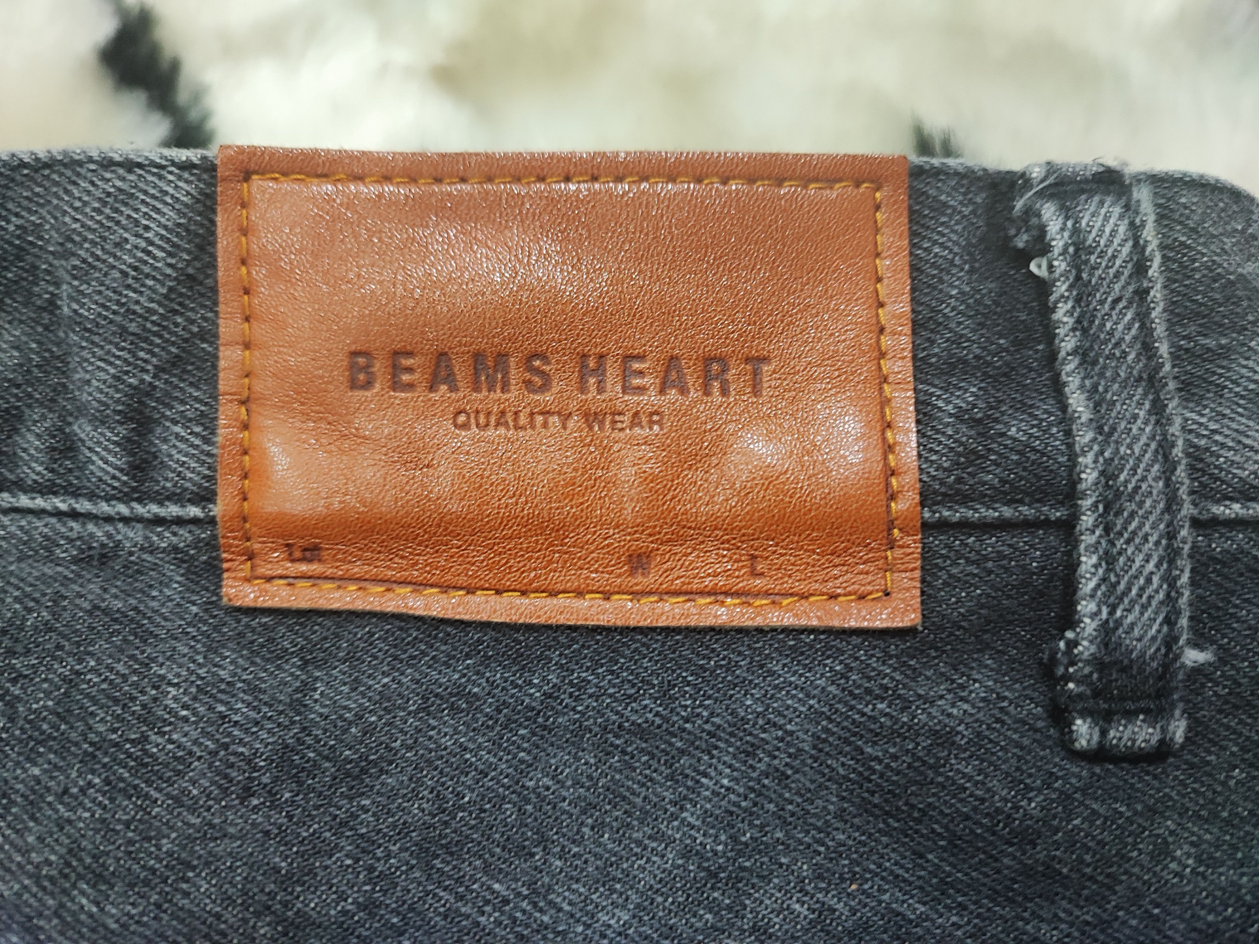 Beams Plus Beams Heart Black Jeans Distressed Grunge Erd Size US 31 - 9 Thumbnail