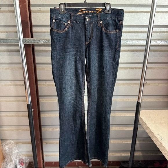 Seven 7 Seven7 For All Man Kind Women’s Indigo Bootcut Jeans Sz 10 Size 28" / US 6 / IT 42 - 3 Thumbnail