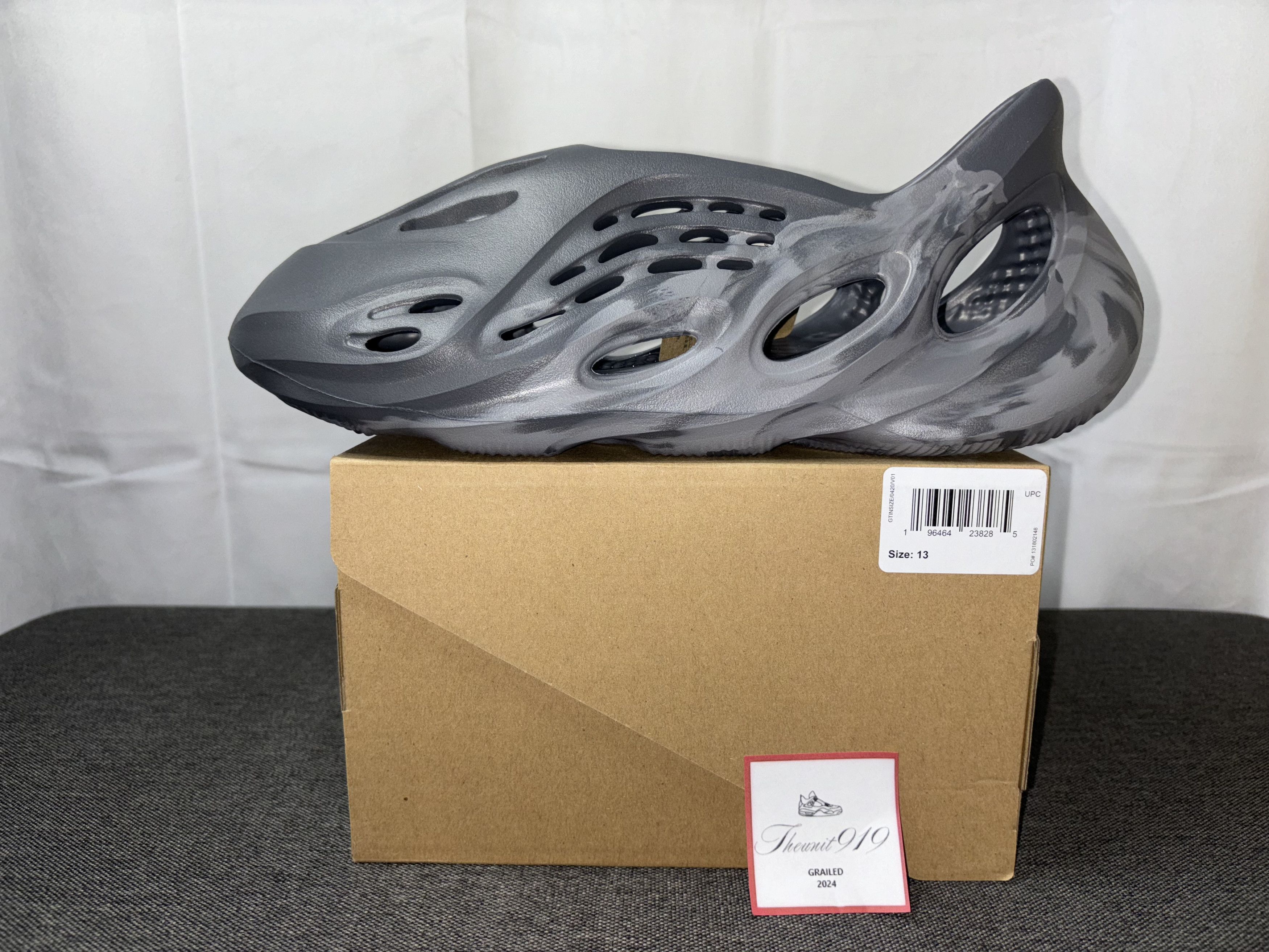 image of Adidas Yeezy Foam Rnr Mx Granite 13 (Uk 13) Ie4931 Bnib Shoes in Antoca/Mxgrni/Mxgrni, Men's