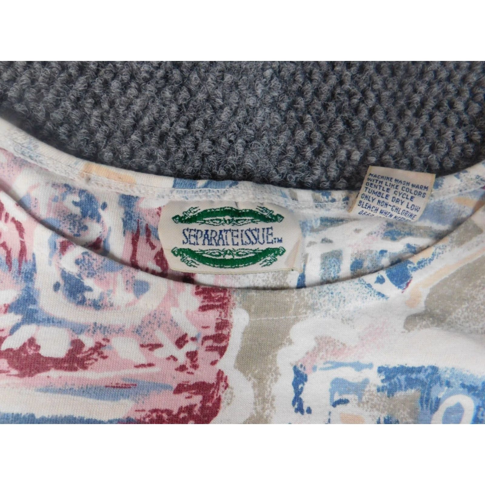 Vintage VINTAGE Separate Issue Womens Shirt L blue classic pullover Size L / US 10 / IT 46 - 5 Thumbnail