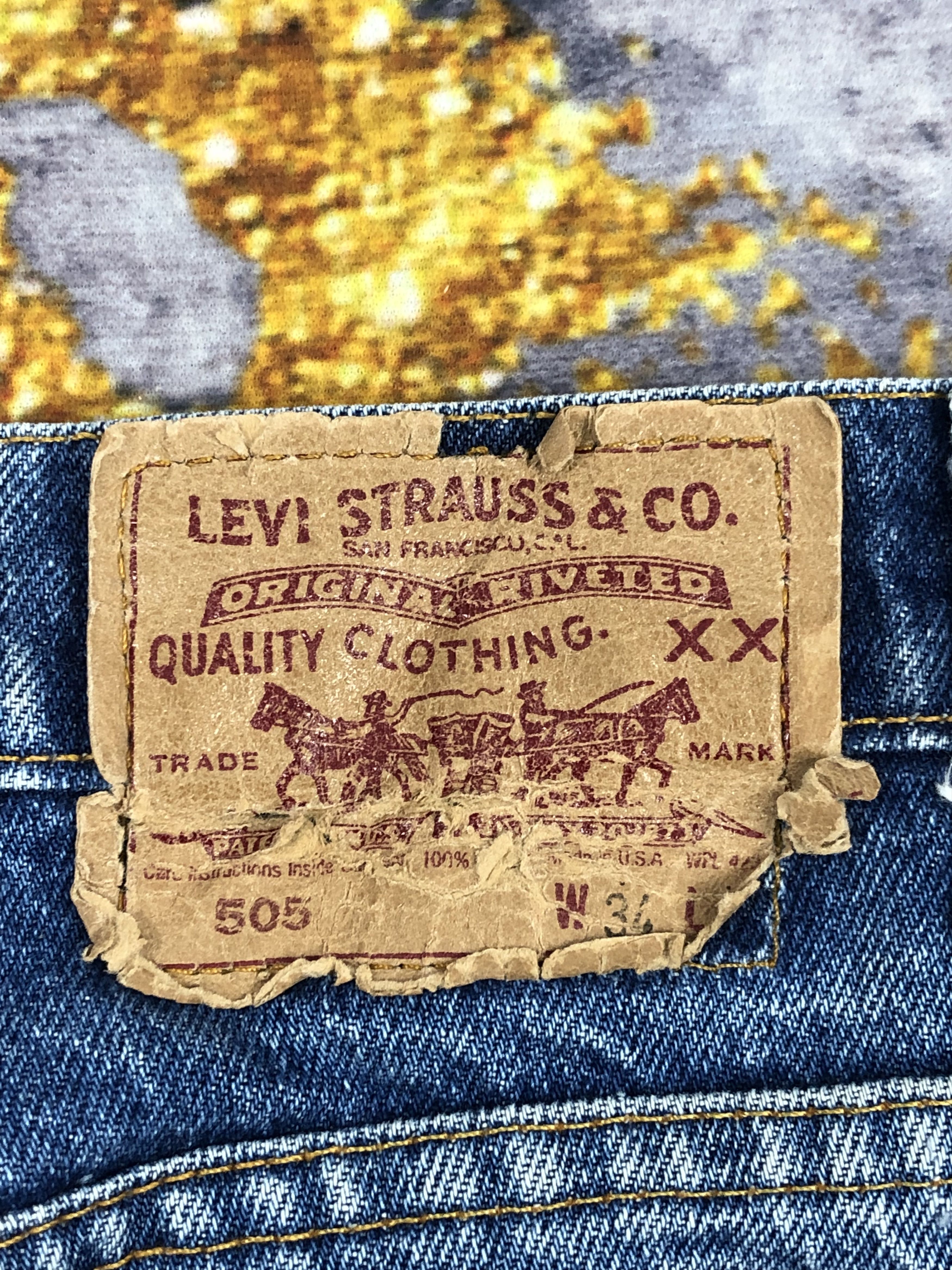 Levi's Vintage 90s Levis 505 Faded Blue Jeans DPP0161 Size US 33 - 5 Thumbnail