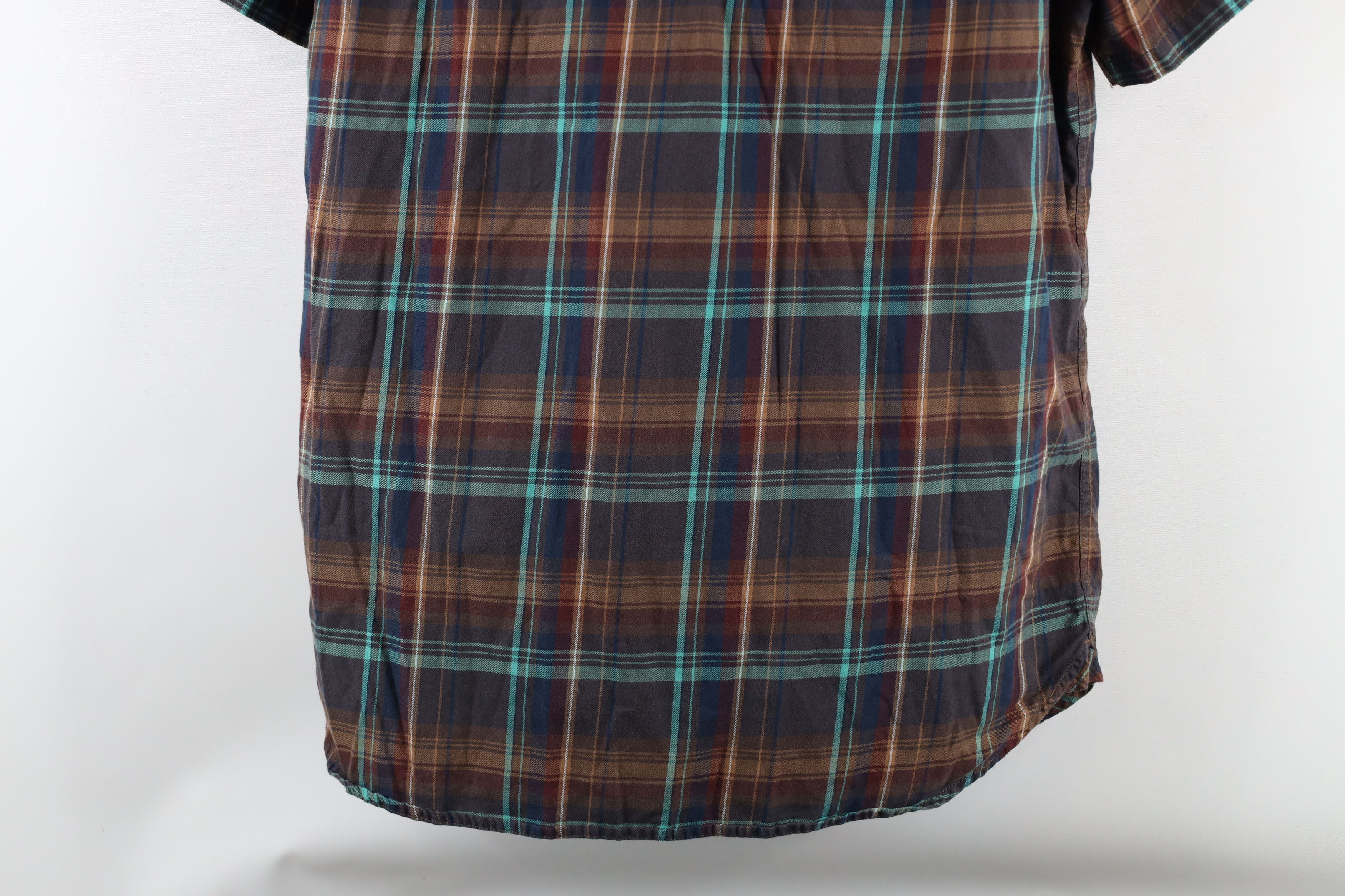 The North Face × Vintage Vintage The North Face Out Short Sleeve Button Shirt Plaid Size US M / EU 48-50 / 2 - 10 Thumbnail