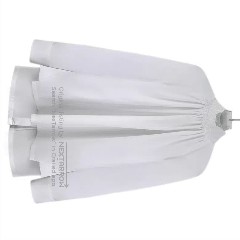 Prada Prada White button design cotton high-neck pleated long-sl Size XS / US 0-2 / IT 36-38 - 1 Thumbnail