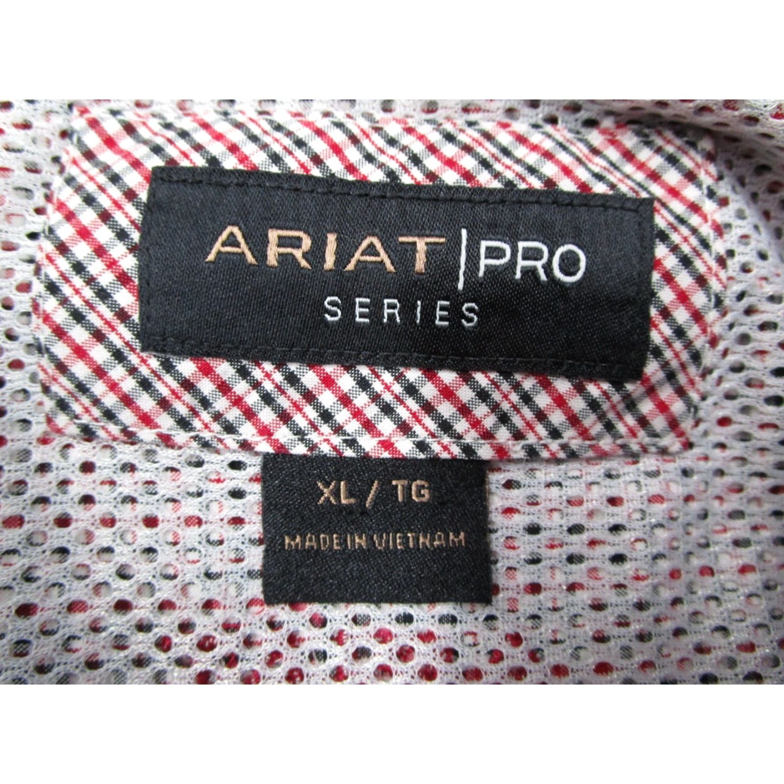 Ariat Ariat Pro Series Shirt Mens XL Red Check Button-Up Twill Cotton Blend Long Sleeve Size US XL / EU 56 / 4 - 3 Thumbnail