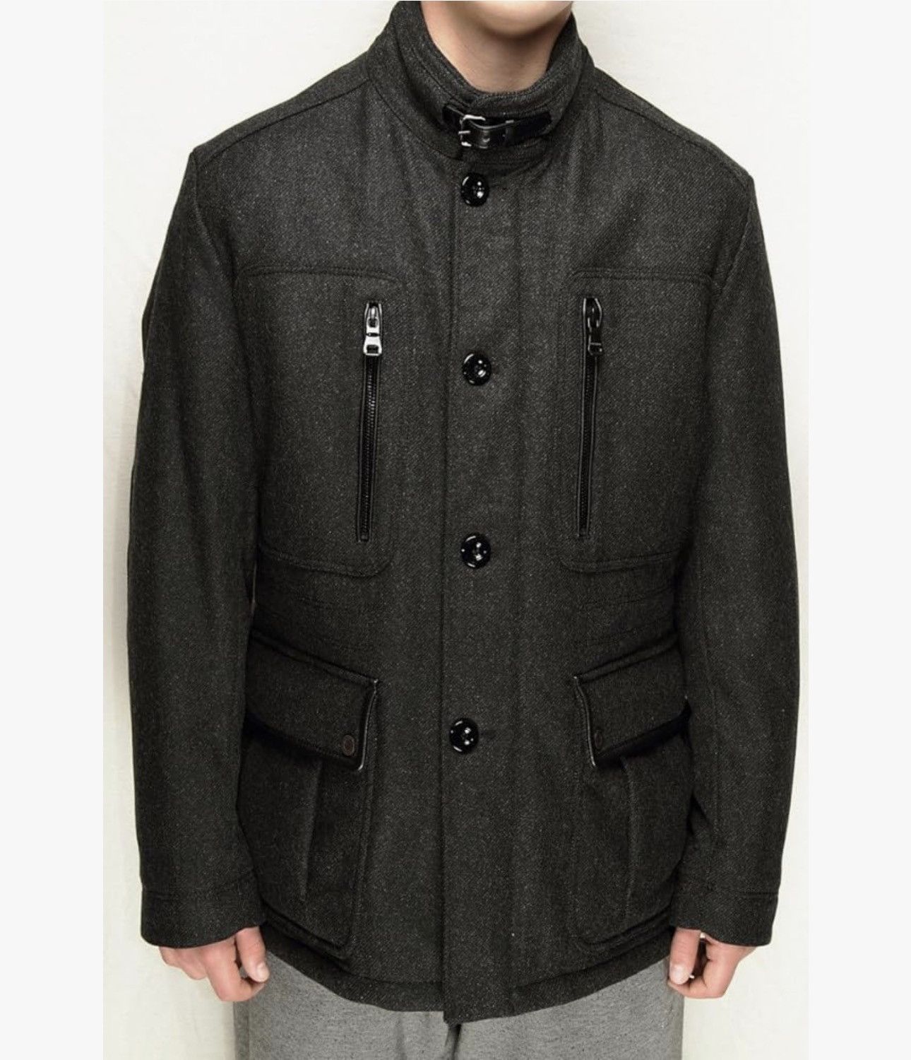 Hugo Boss BOSS Hugo Tabox Black Label Winter Jacket Anthracite Wool Size US L / EU 52-54 / 3 - 3 Thumbnail