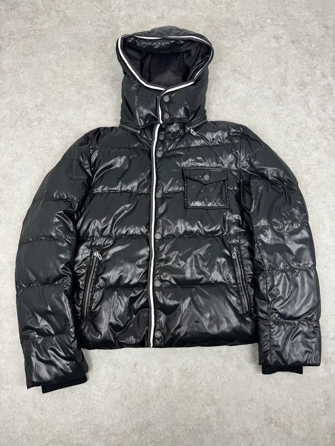 John Galliano Galliano Newspaper Print puffer jacket | Grailed