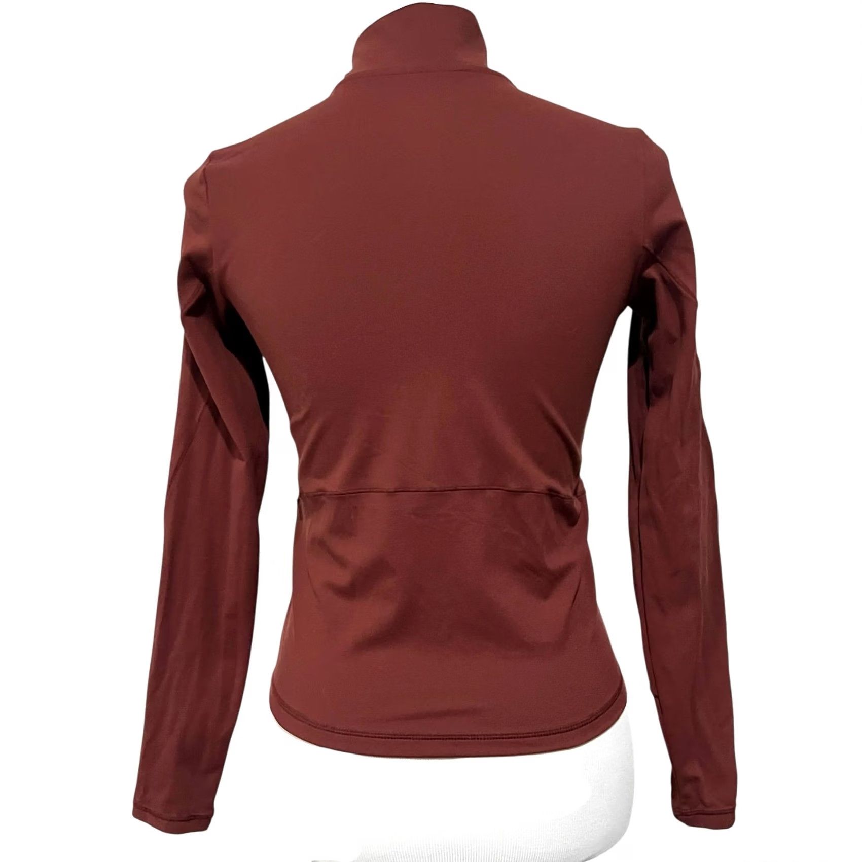 Vintage FLX Affirmation Full Zip Athletic Jersey Knit Stretch Jacket Chic Burgundy XS Womens Sleeve Long ZIP Size XS / US 0-2 / IT 36-38 - 5 Thumbnail