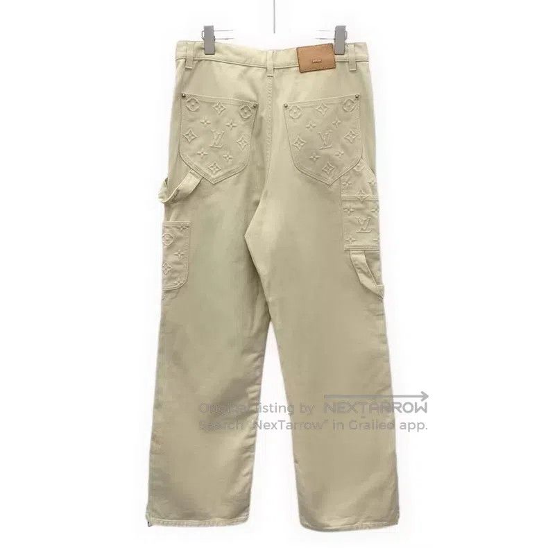 Louis Vuitton Louis Vuitton 23 pairs of beige print patchwork slacks pan Size US 32 / EU 48 - 2 Thumbnail