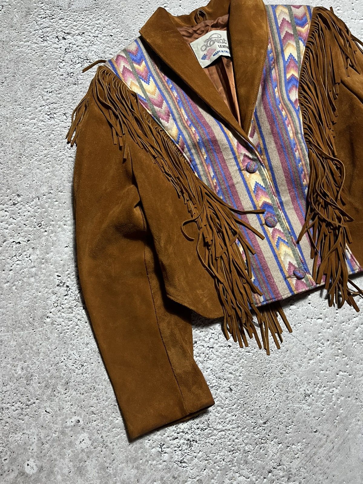 Cowboy Equipment Vintage Woman’s Made USA Lariat Leather Western Jacket Size M / US 6-8 / IT 42-44 - 5 Thumbnail