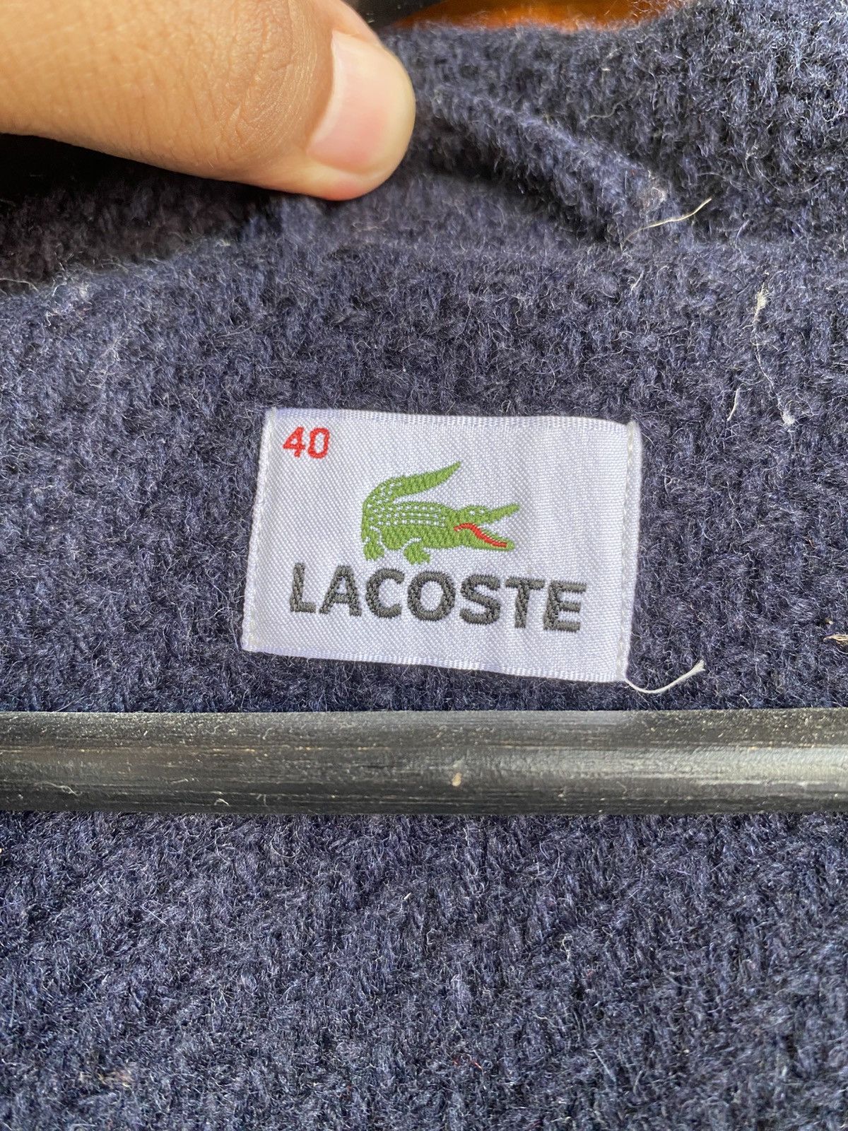 Lacoste Vintage Lacoste Black Wool Blend Tailored Jacket Made China Size L / US 10 / IT 46 - 6 Thumbnail