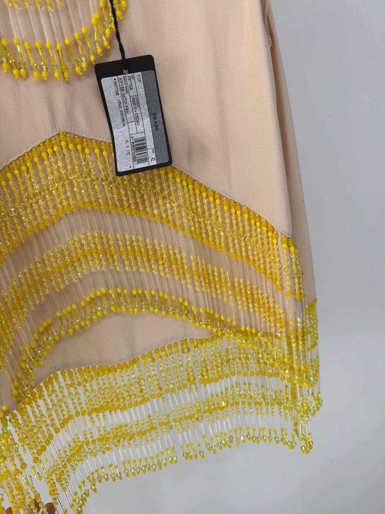 Prada New Prada Beaded Sleeveless Top-2506 Size L / US 10 / IT 46 - 4 Thumbnail