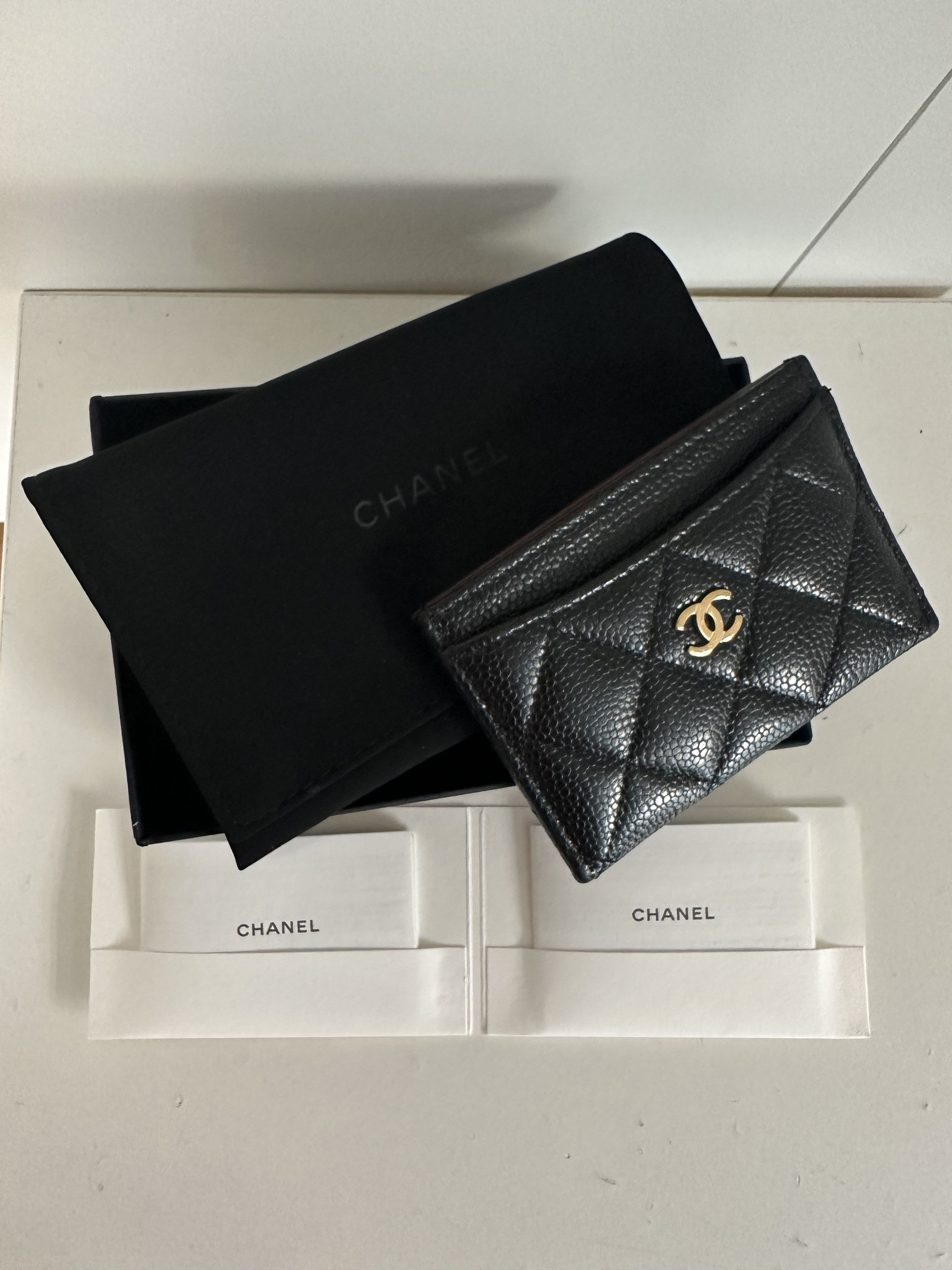 Chanel Chanel Black Quilted Caviar Card Case Size ONE SIZE - 1 Thumbnail