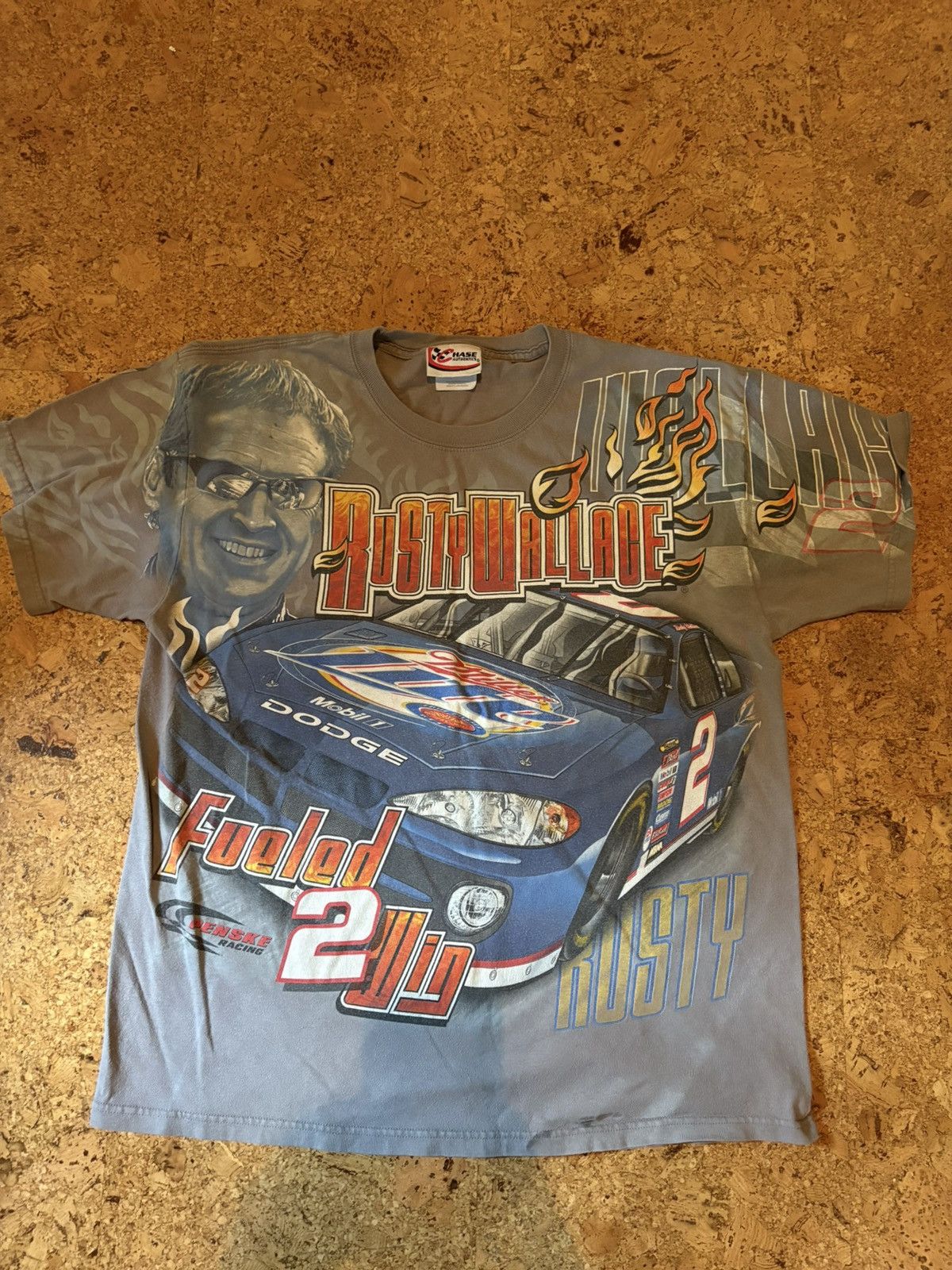 Vintage Vintage Rusty Wallace Racing Tee Size US L / EU 52-54 / 3 - 1 Thumbnail