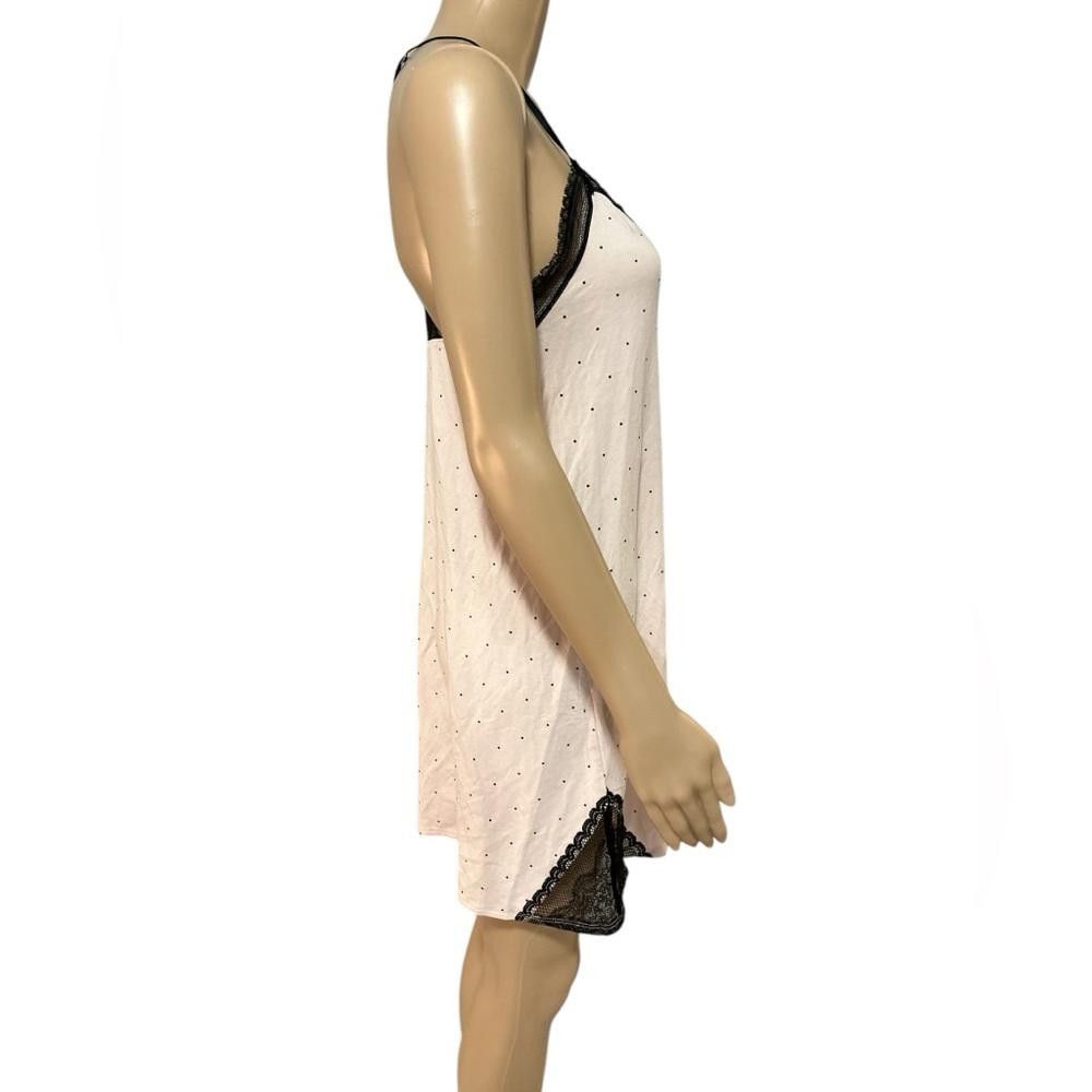 Designer Elegant Black and Cream Lace Trim Chemise Size ONE SIZE - 2 Thumbnail