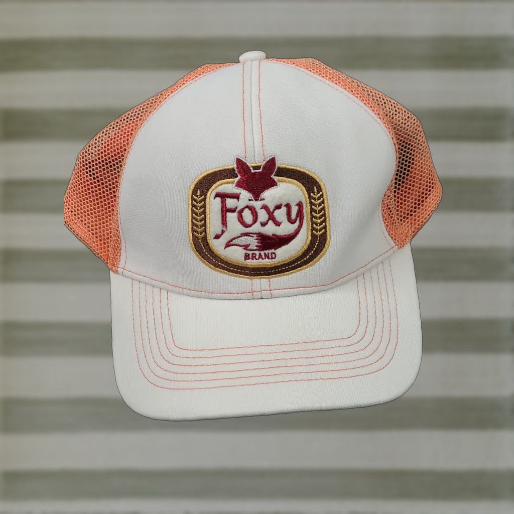 American Eagle Outfitters American Eagle Outfitters Trucker Hat Snapback Adjustable Casual Small Orange White Multi-Color Men Hat Size ONE SIZE - 1 Thumbnail