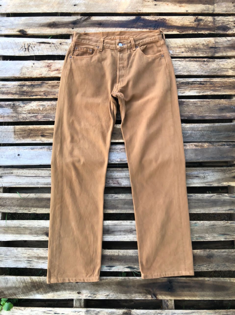 Levi's × Levi's Vintage Clothing × Vintage Vintage 90s Levi's 501 Khaki Jeans Made In Usa Size US 30 / EU 46 - 1 Thumbnail