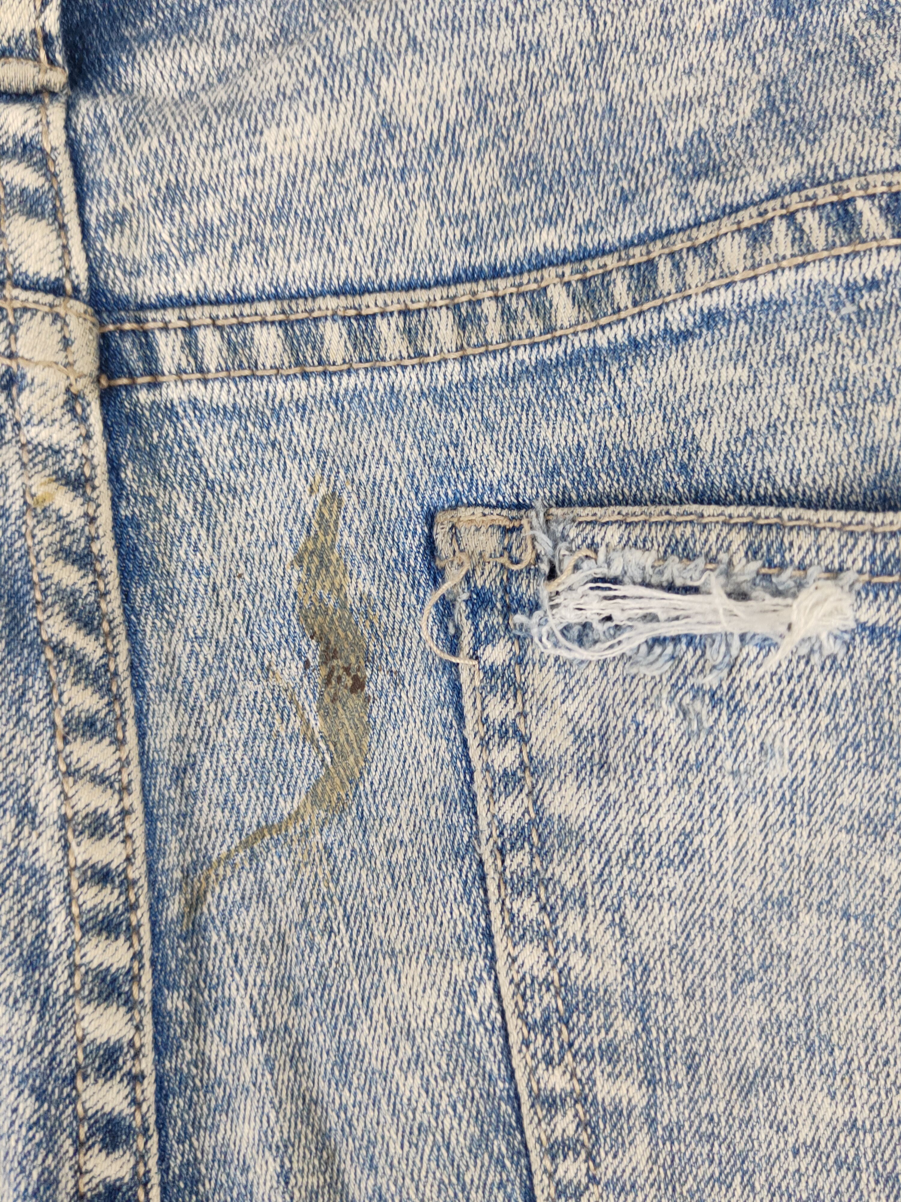 Japanese Brand Avail Mode Blue Distressed Ripped vintage denim Jeans #W1565 Size US 34 / EU 50 - 10 Thumbnail