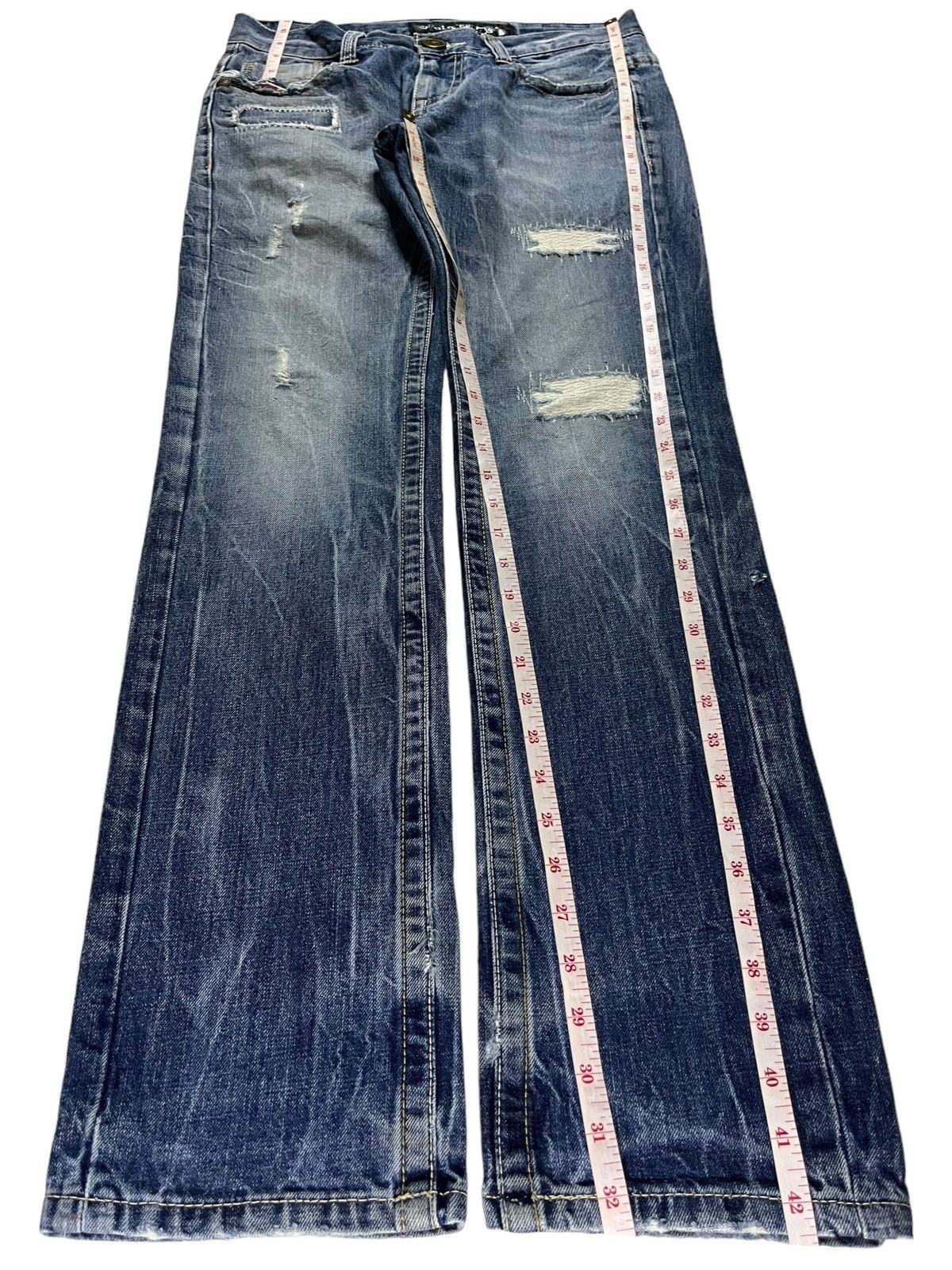 Japanese Brand Vintage Japanese Brand Patches Embroidery Distressed Jeans Size US 32 / EU 48 - 13 Thumbnail