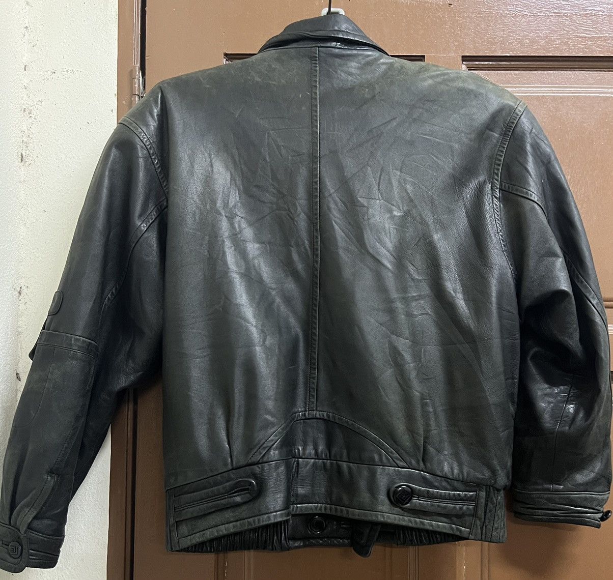 Designer PIERRE BALMAIN LEATHER JACKET Size US XL / EU 56 / 4 - 2 Thumbnail