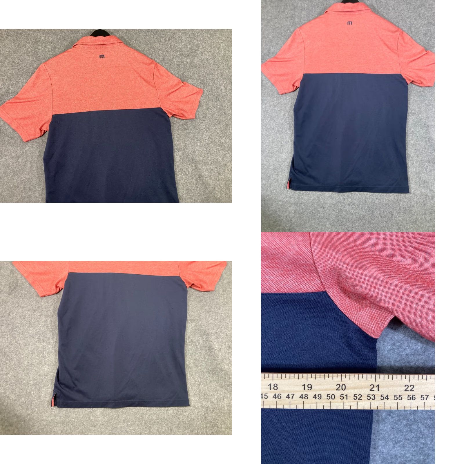 TravisMathew Travis Mathew Polo Shirt Mens M Pink Blue Short Sleeve Logo Performance Golf Outdoor Preppy Sports Shirt Mens M Size US M / EU 48-50 / 2 - 8 Thumbnail