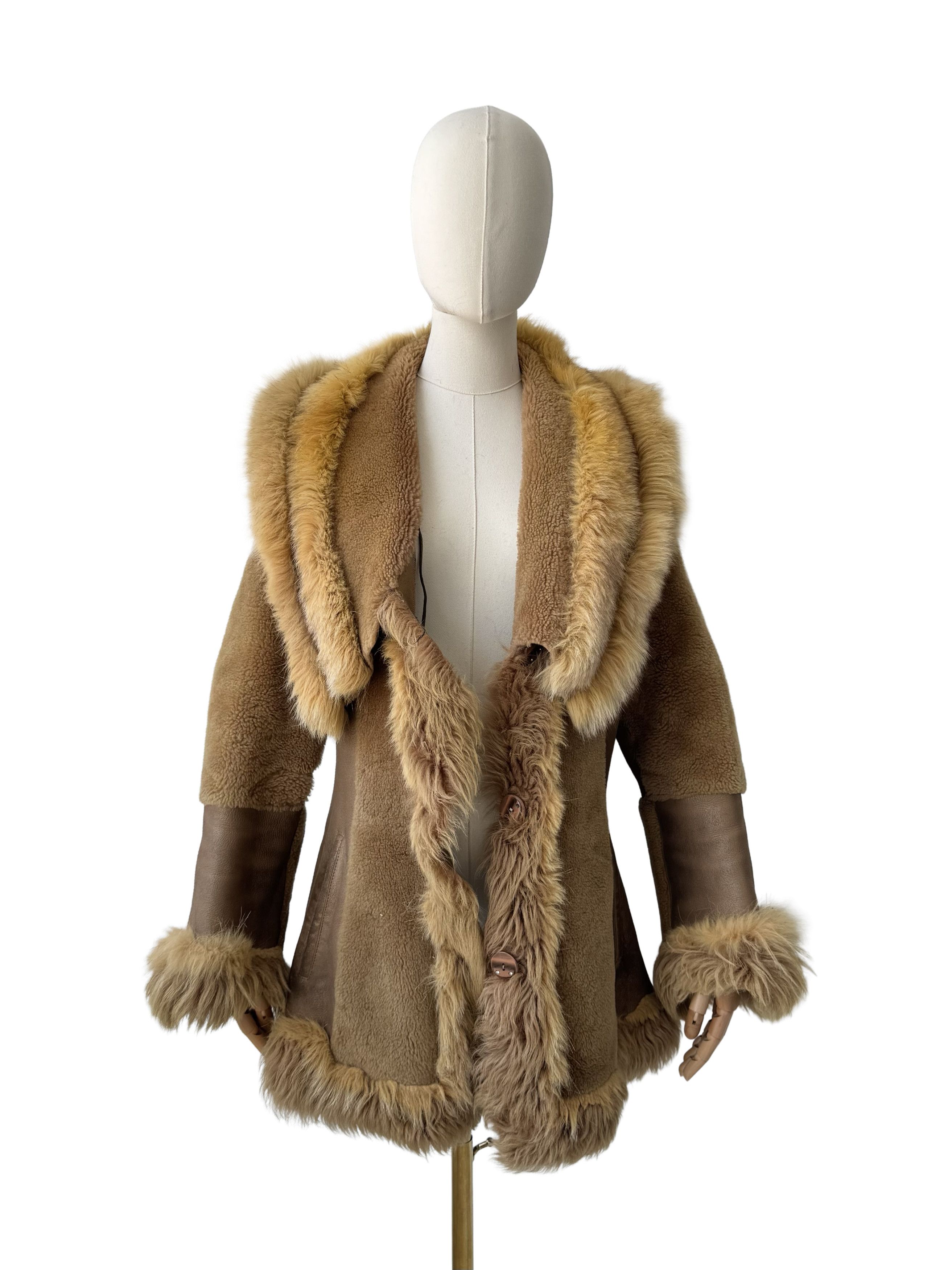Vintage Vintage Real Sheepskin Coat Size S / US 4 / IT 40 - 3 Thumbnail