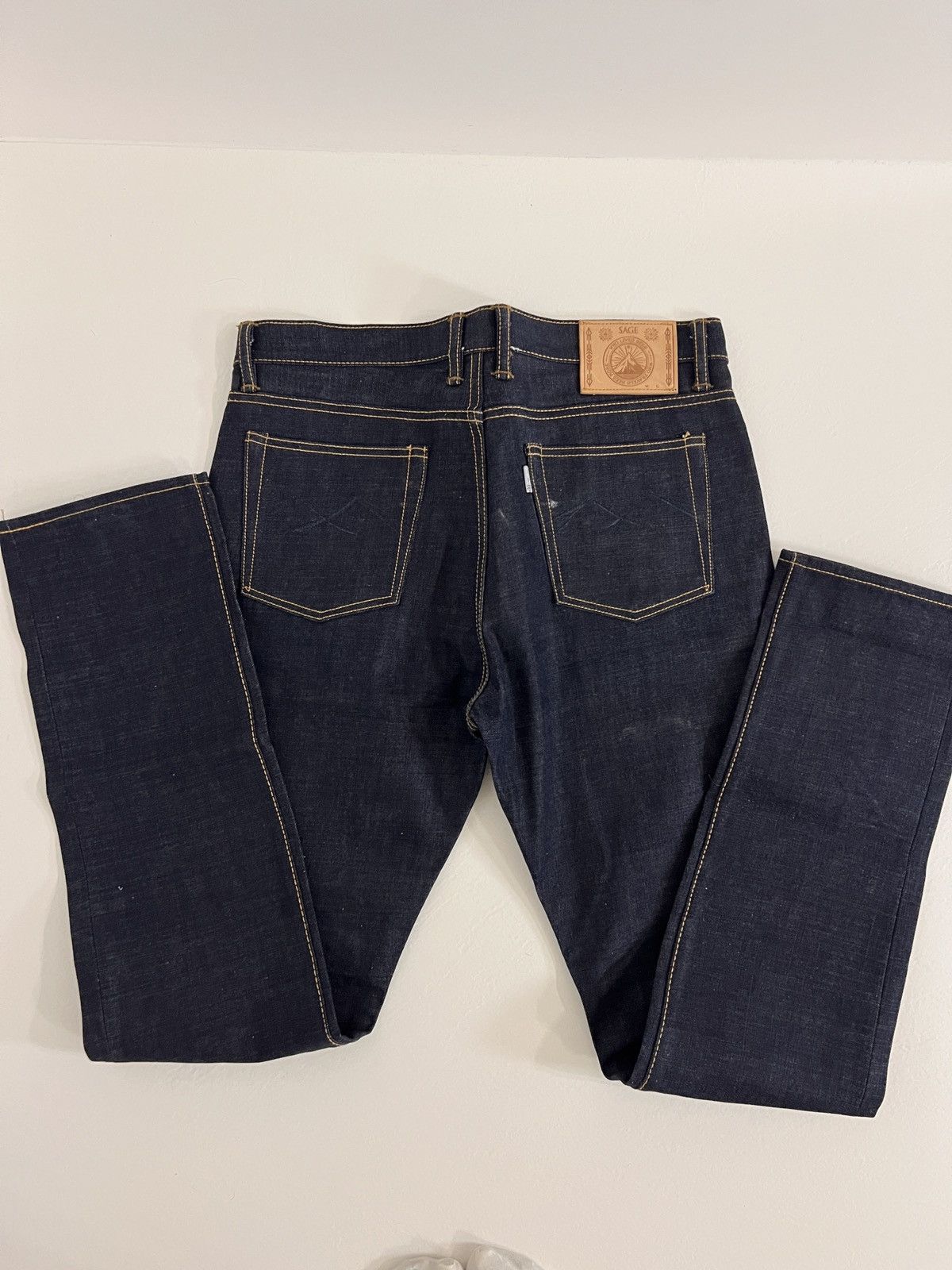 Sage SAGE Raw Denim Jeans – Indigo – Size W/L (see measurements) Size US 36 / EU 52 - 1 Thumbnail